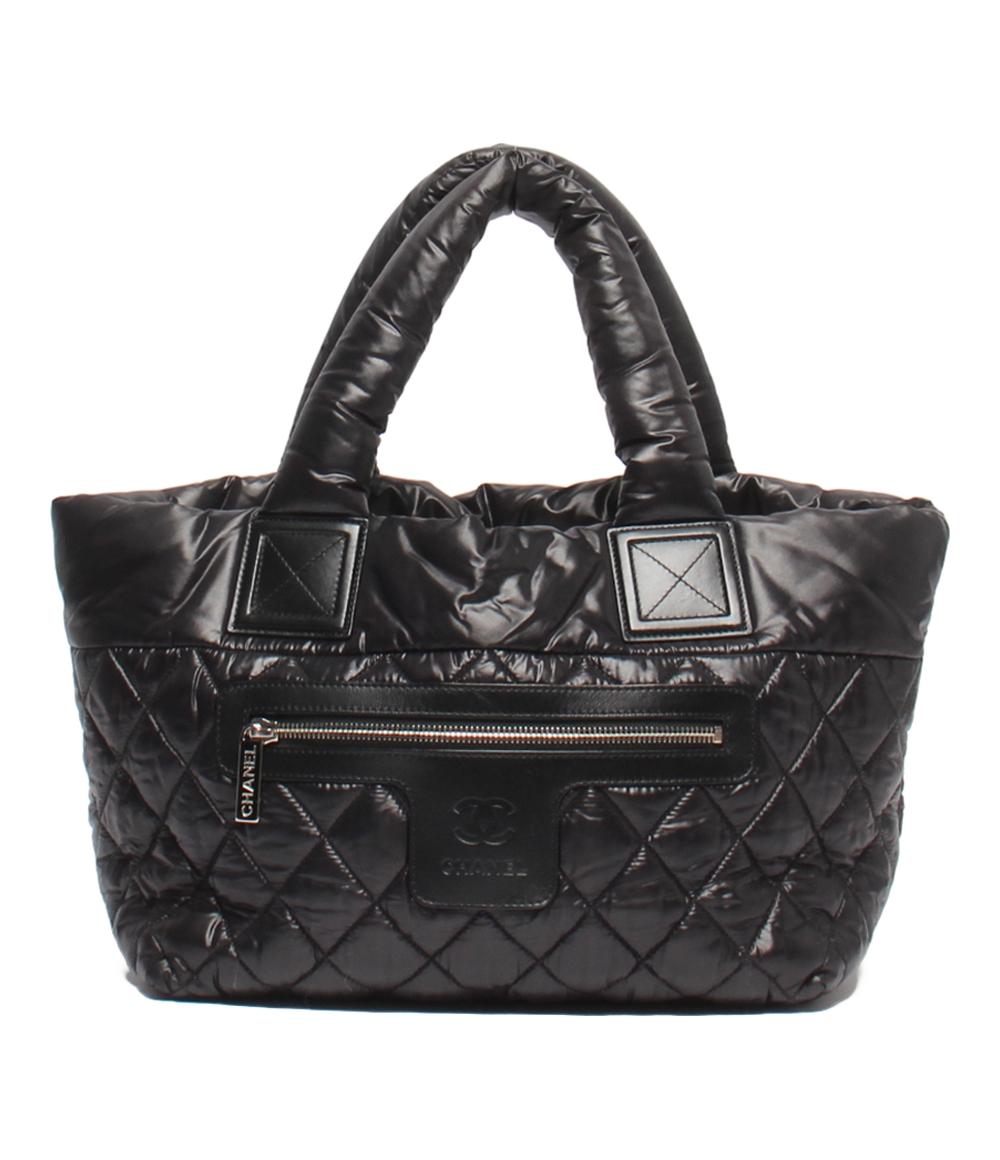 美品 CHANEL トートバッグ シルバー金具 コココクーン スモール レディース シャネル