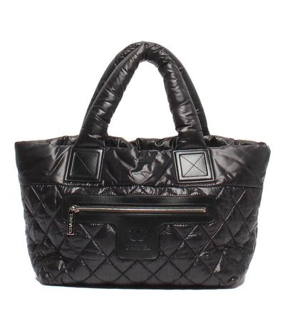 美品 CHANEL トートバッグ シルバー金具 コココクーン スモール レディース シャネル