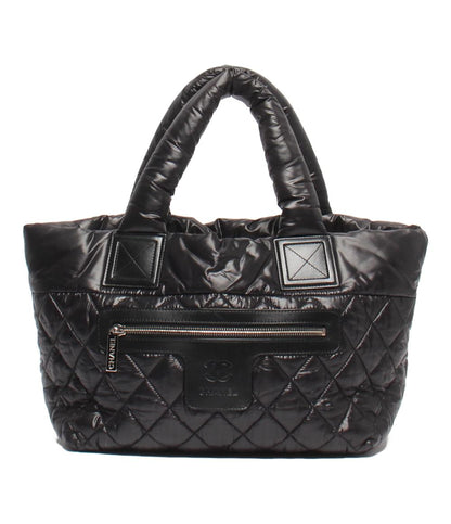 美品 CHANEL トートバッグ シルバー金具 コココクーン スモール レディース シャネル