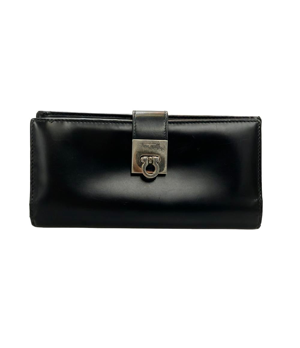 訳あり Salvatore Ferragamo 長財布 レザー ガンチーニ IR 229238 レディース サルヴァトーレフェラガモ