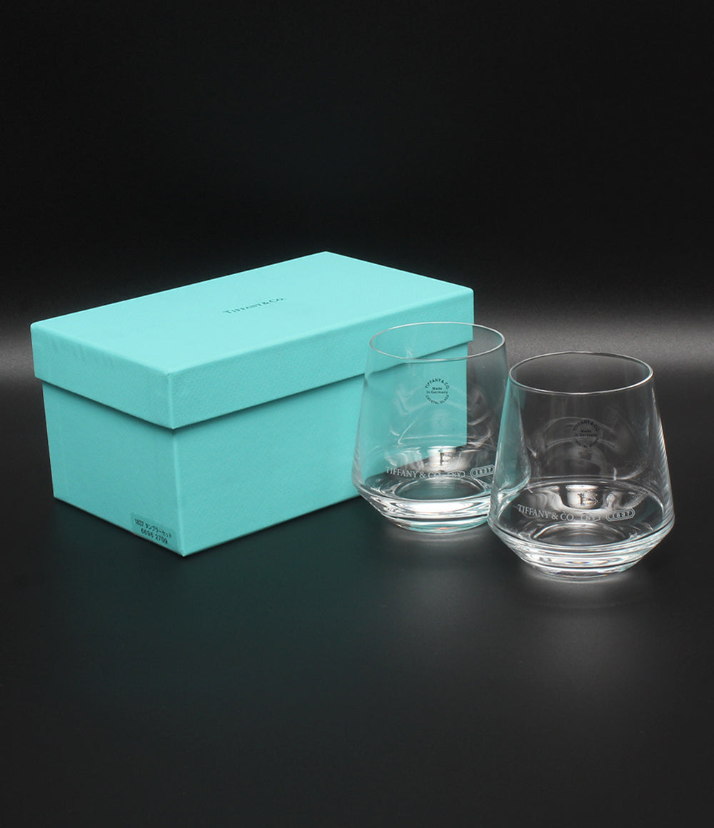 美品 Tiffany & Co. グラス タンブラー 2点セット ペア 1837 ティファニー