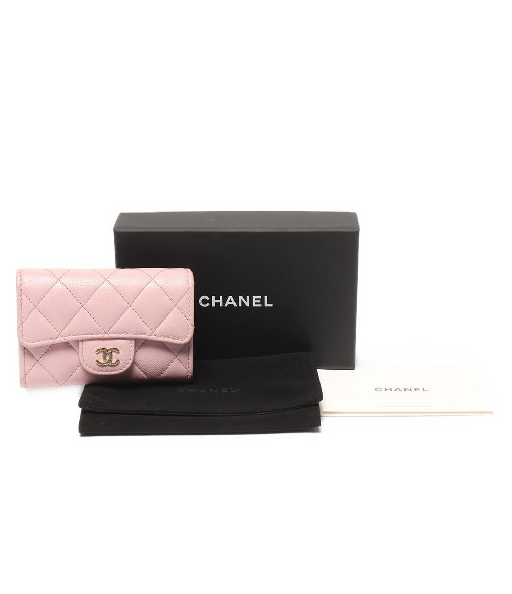 CHANEL カードケース コインケース ゴールド金具 キャビアスキン マトラッセ レディース シャネル
