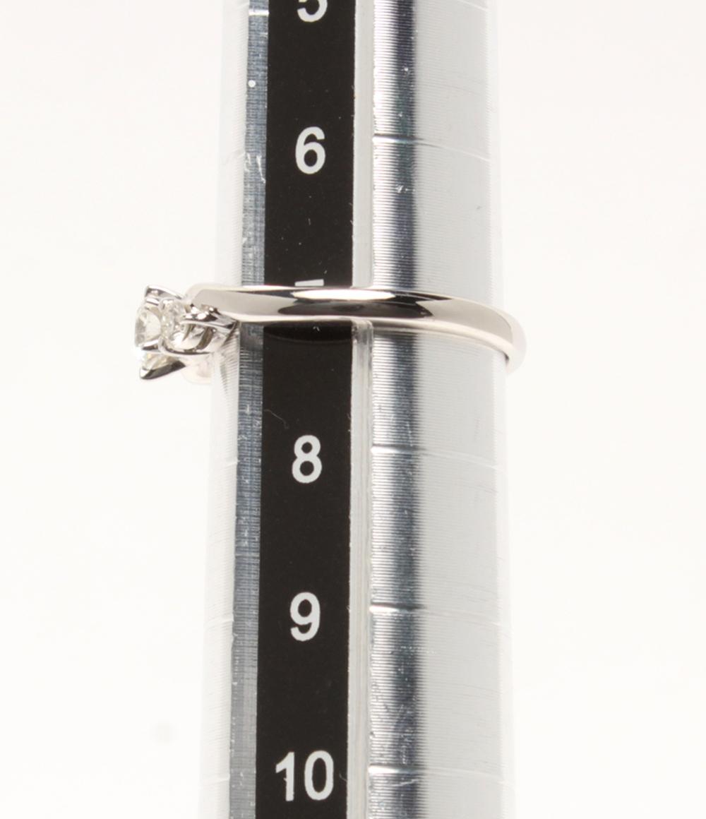 美品 リング 指輪 Pt900 ダイヤ 0.214ct ダイヤ 0.10ct レディース SIZE 7号