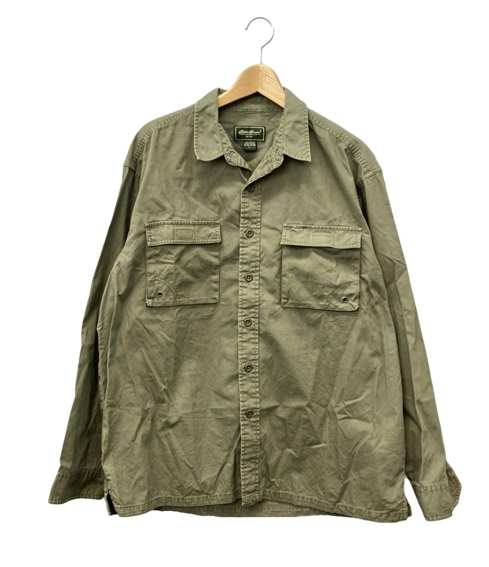 エディー・バウアー 長袖シャツ  ミリタリーアウトドアシャツ メンズ SIZE L (L) Eddie bauer