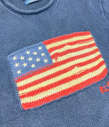 ポロ・ラルフローレン リネンシルク混ニットセーター アメリカ 星条旗 メンズ SIZE M POLO RALPH LAUREN