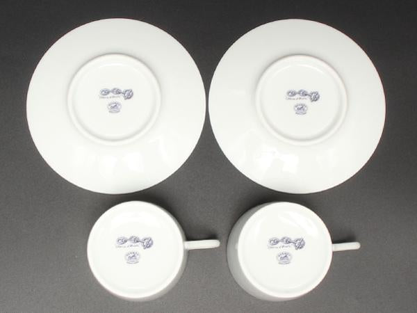 美品 エルメス カップ＆ソーサー 2客セット ペア シェーヌダンクル HERMES
