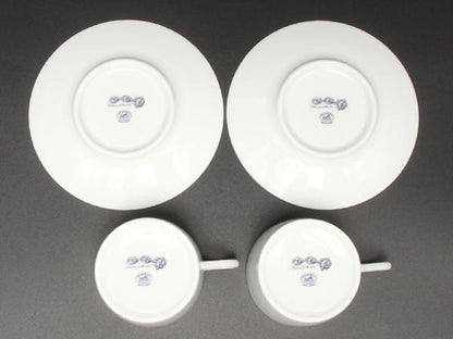 美品 エルメス カップ＆ソーサー 2客セット ペア シェーヌダンクル HERMES