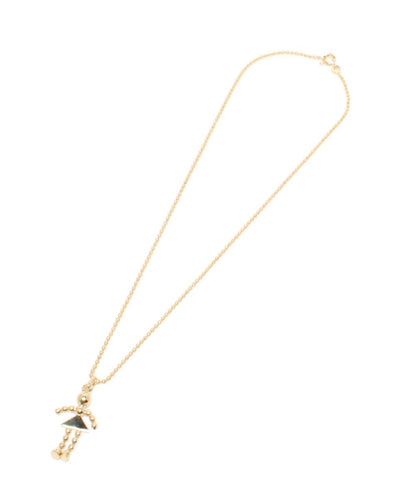 美品 ウノアエレ ネックレス K18 ドールモチーフ 人形モチーフ 女の子モチーフ レディース UNOAERRE