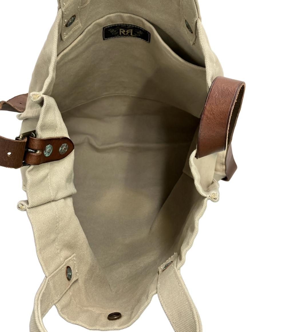 RRL トートバッグ ショルダーバッグ 2WAY 斜め掛け 絹 牛革 ロゴキャンバスカーペンター メンズ ダブルアールエル