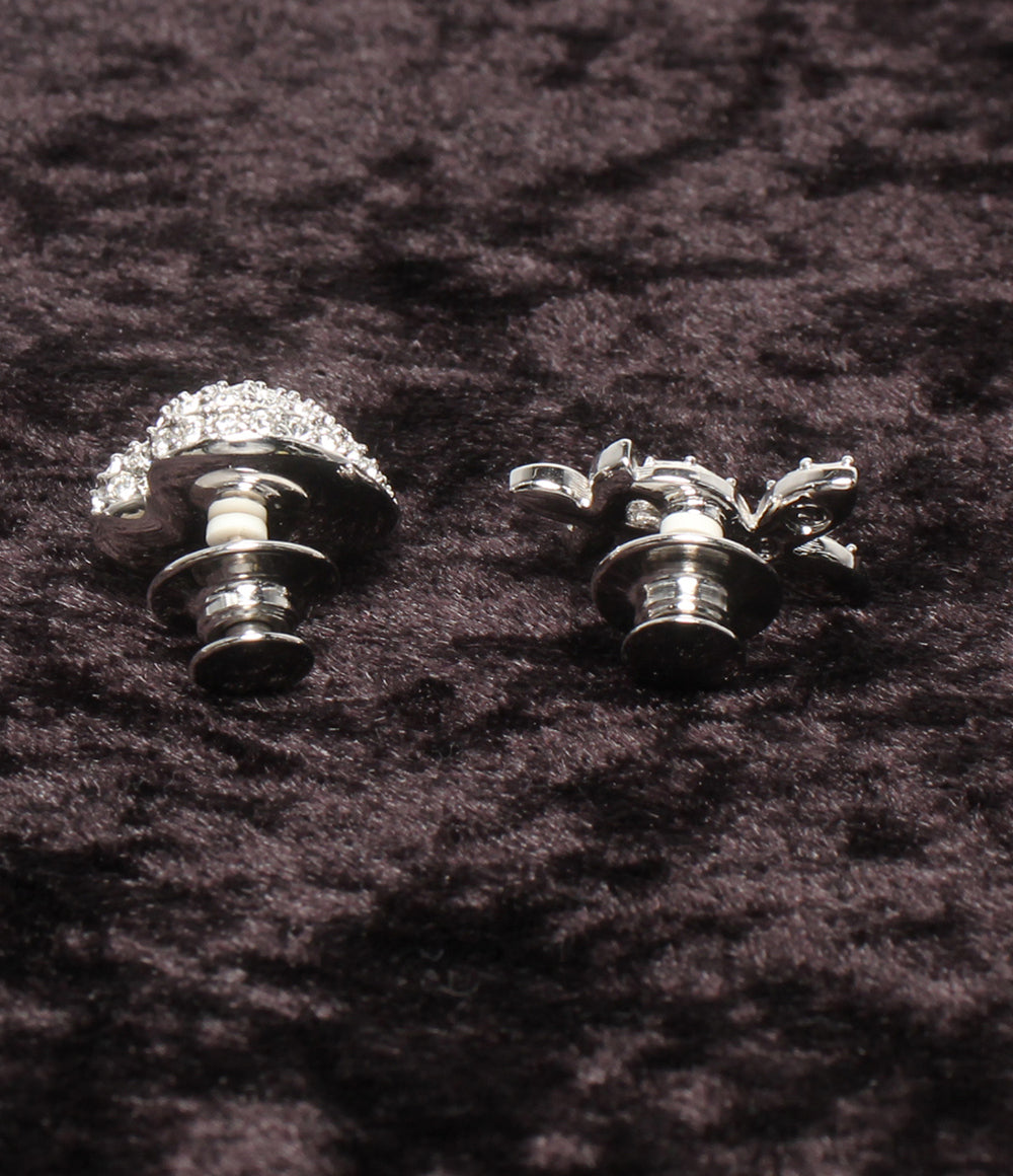 SWAROVSKI ピンブローチ ハートモチーフ 2点セット レディース スワロフスキー