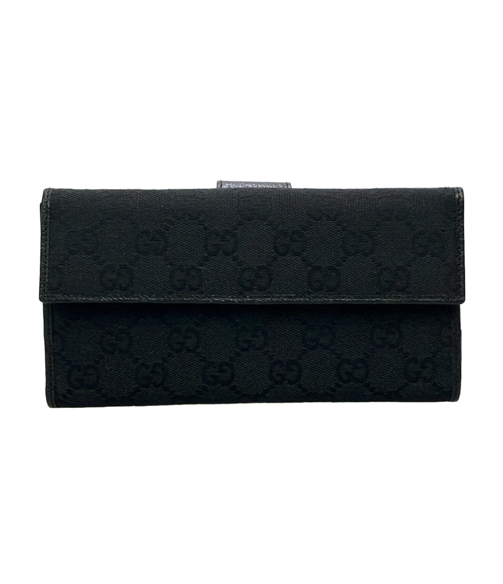 美品 GUCCI 二つ折り長財布 GGキャンバス 115092 2184 メンズ グッチ