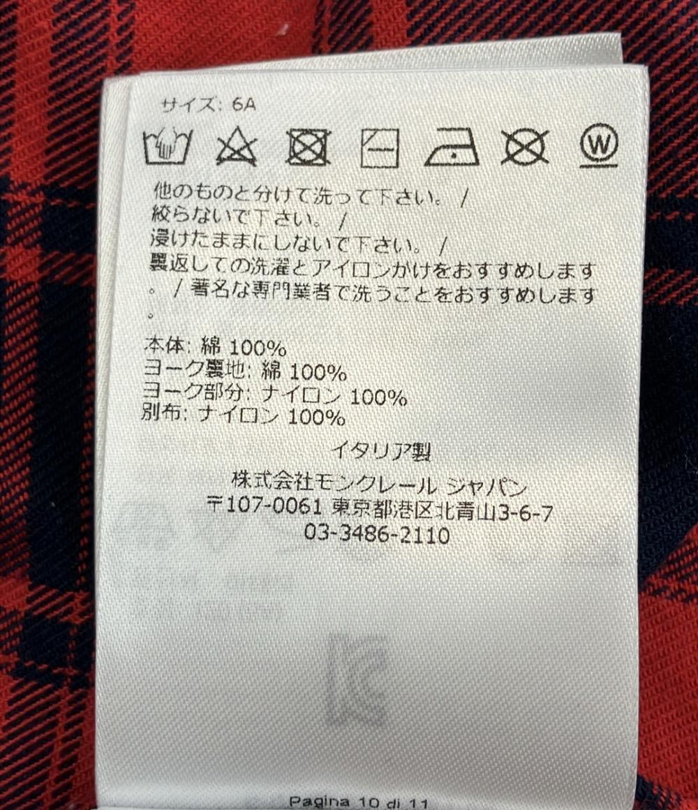 MONCLER チェックシャツ C-QIND-23-14684 キッズ SIZE 6A (120) モンクレール