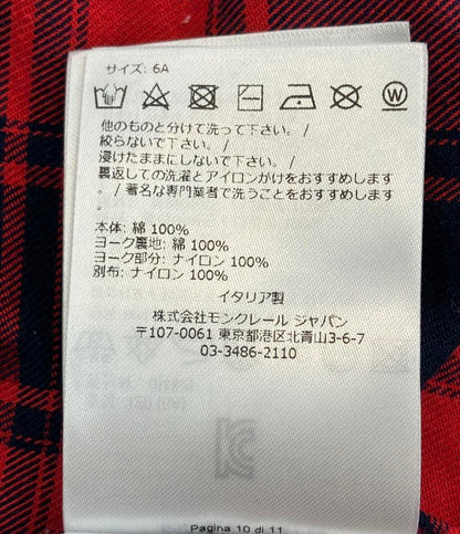 MONCLER チェックシャツ C-QIND-23-14684 キッズ SIZE 6A (120) モンクレール