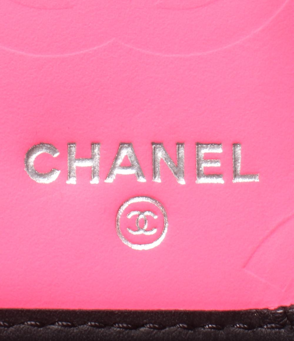 シャネル CHANEL 三つ折り 財布 ココマーク ピンク CHANEL シャネル フラップウォレット ピンク 3つ折り財布 キャビア