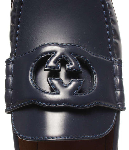 美品 GUCCI ローファー インターロッキング 738470 メンズ SIZE 6 1/2 (25.5cm) グッチ