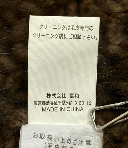 美品 ミンクポンチョ レディース SIZE M〜L (L)