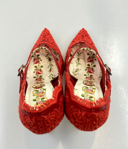 GUCCI レースパンプス レディース SIZE 36 1/2 23.5(cm) グッチ