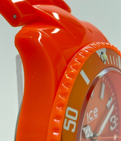 美品 ice watch 腕時計 クオーツ オレンジ メンズ アイスウォッチ