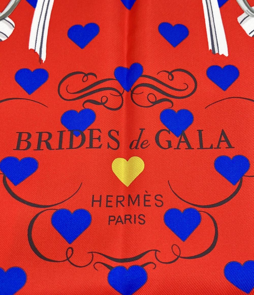 美品 HERMES スカーフ シルク100% カレ90 BRIDES de GALA レディース エルメス