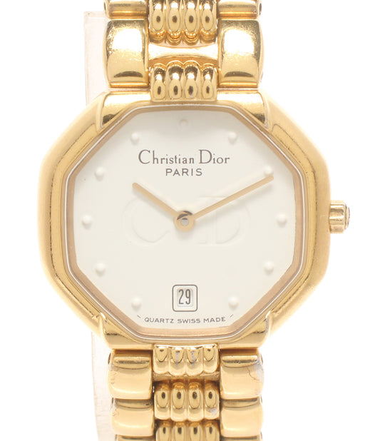 Christian Dior 腕時計 オクタゴン クオーツ ホワイト 48.153 レディース クリスチャンディオール