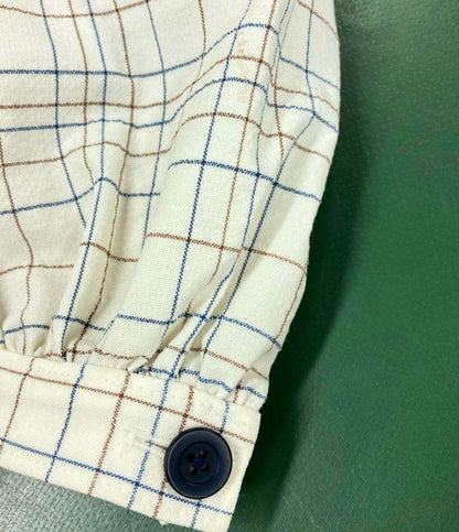 美品 ミスアシダ ウールナイロンチェック柄長袖ロングシャツワンピース レディース SIZE 11 (L) miss ashida