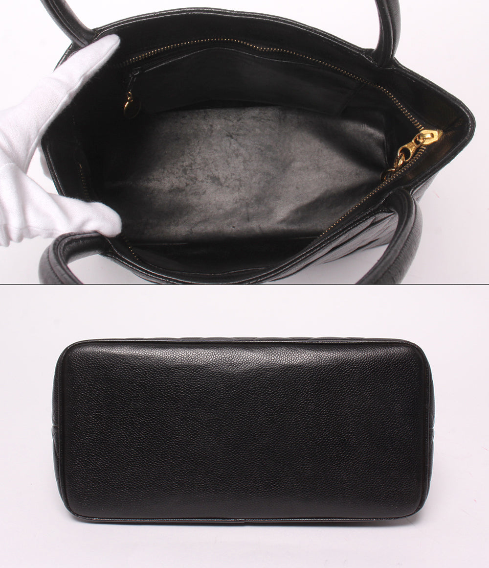CHANEL トートバッグ ショルダーバッグ 肩掛け ゴールド金具 5番台 キャビアスキン レディース シャネル
