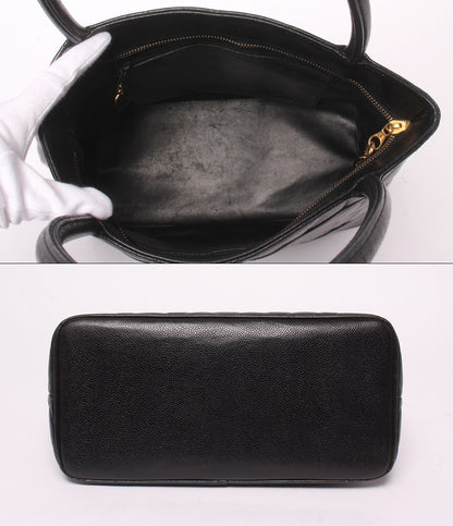 CHANEL トートバッグ ショルダーバッグ 肩掛け ゴールド金具 5番台 キャビアスキン レディース シャネル