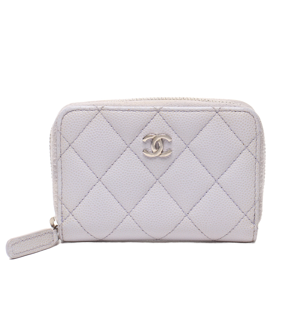 CHANEL コインケース シルバー金具 マトラッセ キャビアスキン 31番台 ココマーク レディース シャネル