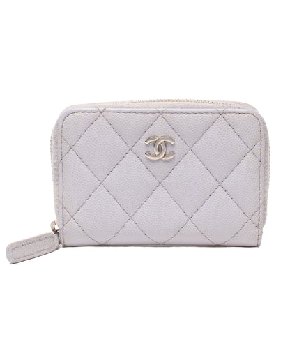 CHANEL コインケース シルバー金具 マトラッセ キャビアスキン 31番台 ココマーク レディース シャネル