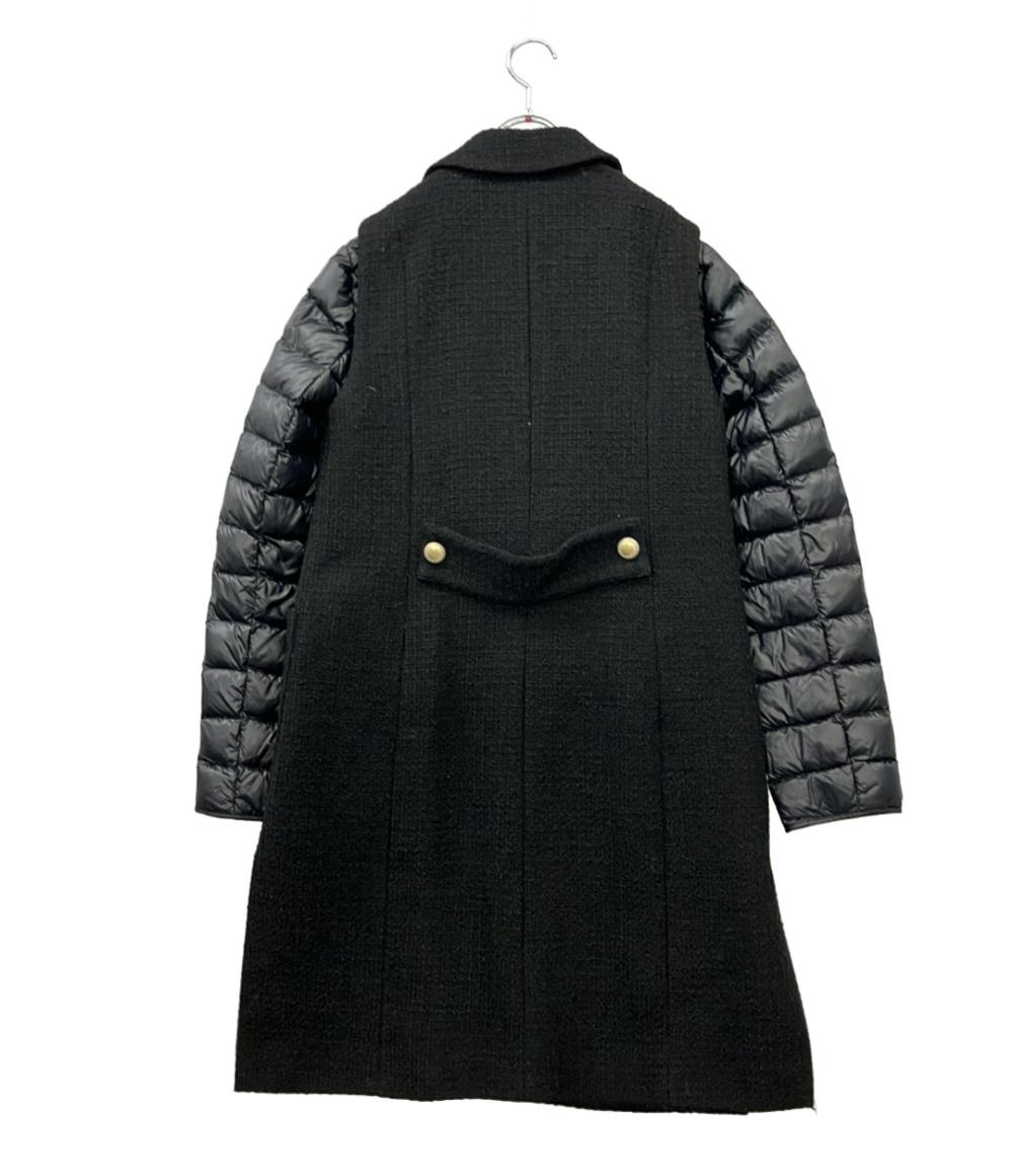 【マックス＆コー】アンゴラ ウール ダブルブレストロングコート ベルト 黒 42 MAX＆CO ダブルブレストウエストコート ダウン セット レディース SIZE