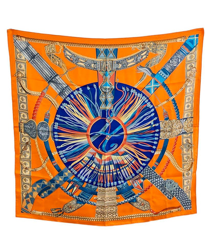 美品 HERMES スカーフ シルク100% カレ90 Ceintures et Liens レディース エルメス