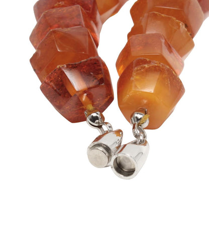 ネックレス 琥珀 11-20mm レディース