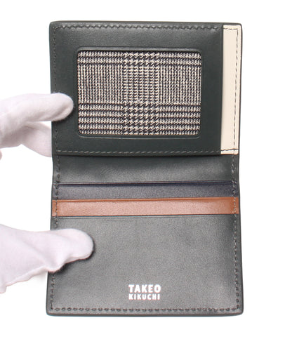 美品 TAKEO KIKUCHI カードケース パスケース メンズ タケオキクチ