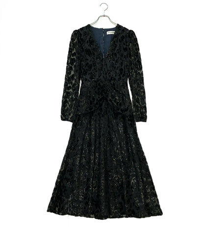 美品 self-portrait 長袖ワンピース レオパード レディース SIZE UK6 (S) セルフ ポートレイト