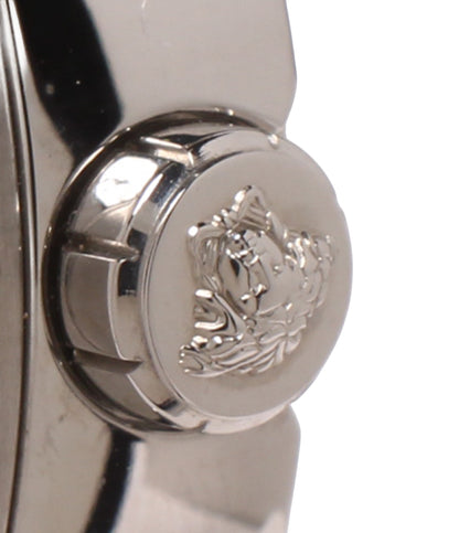 美品 VERSACE 腕時計 クオーツ ブラック VFG 051484320138 メンズ ヴェルサーチ