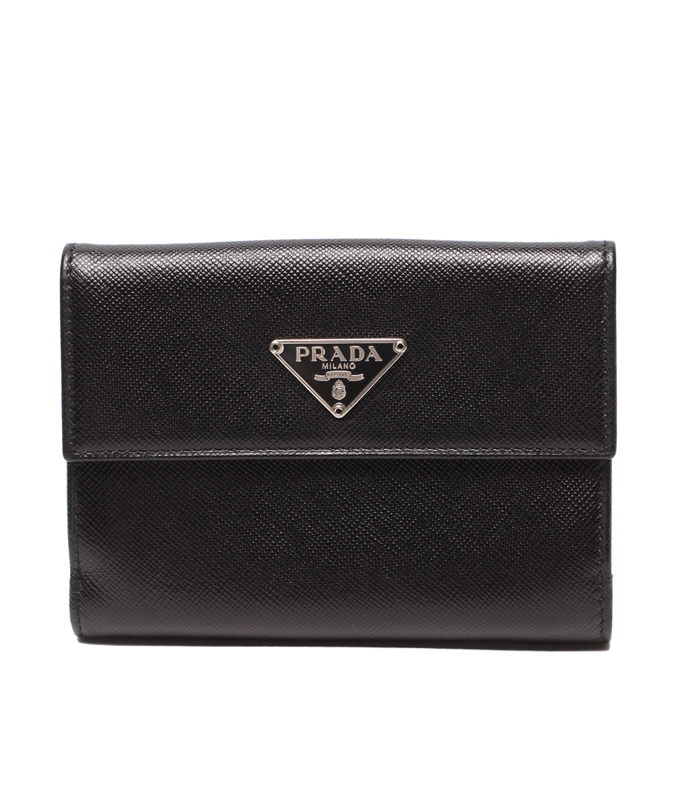 美品 PRADA 二つ折り財布 Wホック レディース メンズ プラダ