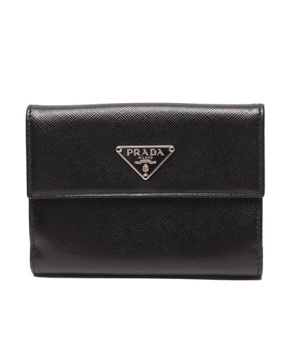 美品 PRADA 二つ折り財布 Wホック レディース メンズ プラダ
