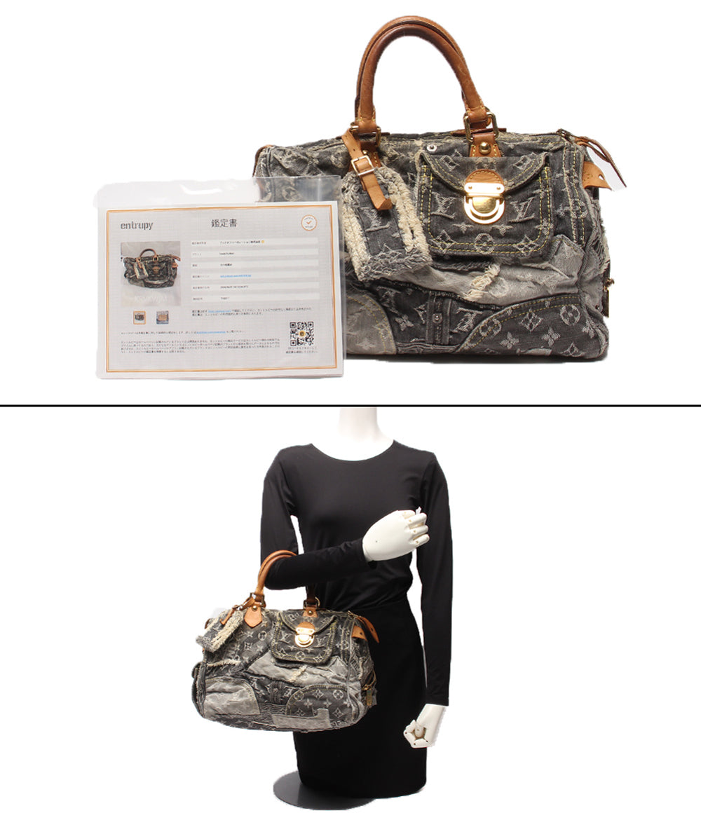 LOUIS VUITTON ハンドバッグ モノグラム デニム パッチワーク スピーディ30 M95381 レディース ルイ・ヴィトン
