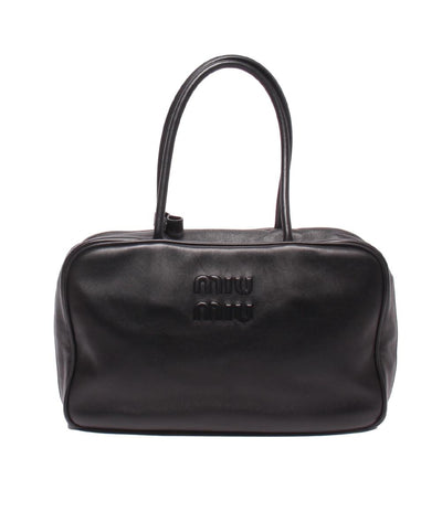 美品 Miu Miu ハンドバッグ ショルダーバッグ ボストンバッグ 肩掛け レザー ボー バッグ 5BB117 レディース ミュウ ミュウ