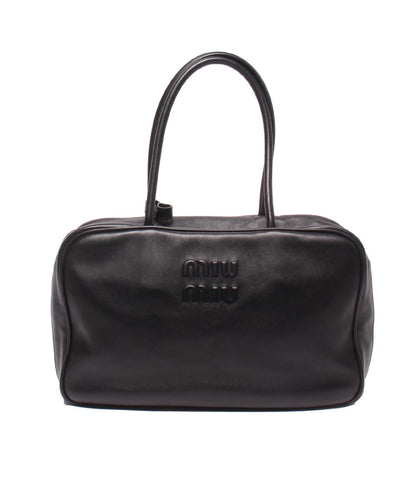 美品 Miu Miu ハンドバッグ ショルダーバッグ ボストンバッグ 肩掛け レザー ボー バッグ 5BB117 レディース ミュウ ミュウ