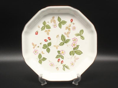 美品 WEDGWOOD オクタゴナルディッシュ 皿 24cm ワイルドストロベリー ウエッジウッド
