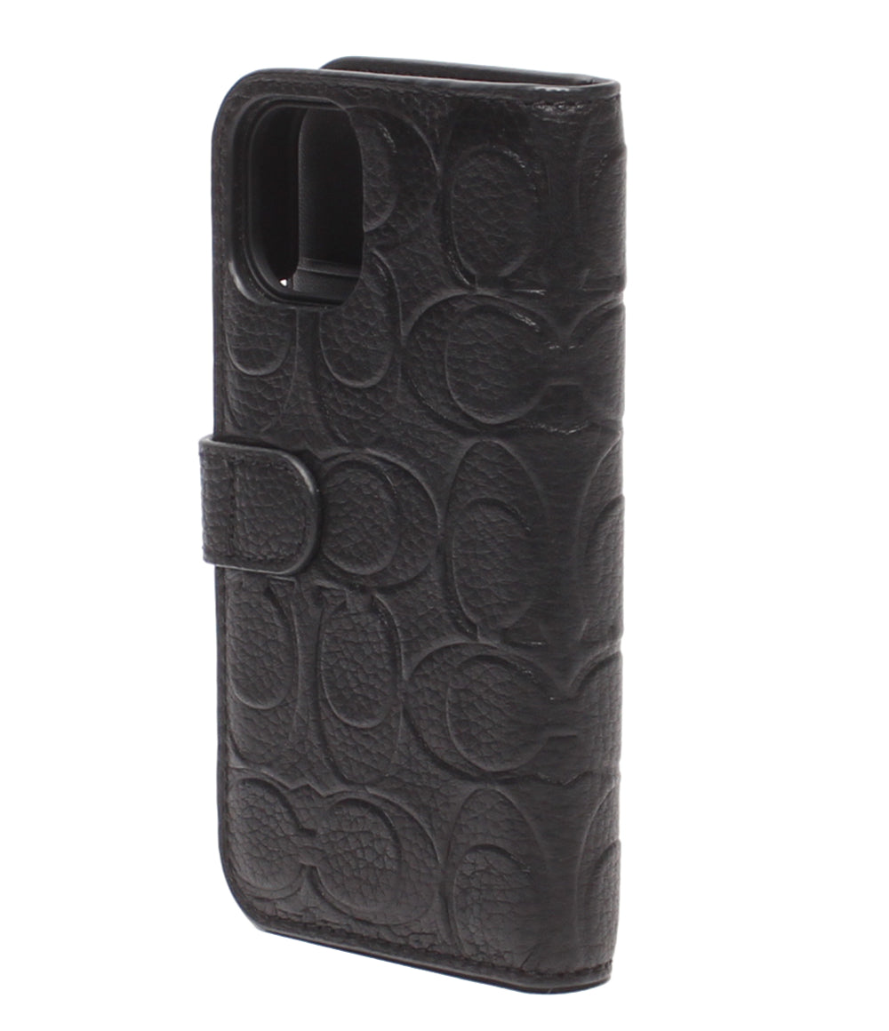 美品 COACH iPhoneケース iPhone 13 mini用 手帳型 シグネチャー R21C056K レディース メンズ コーチ