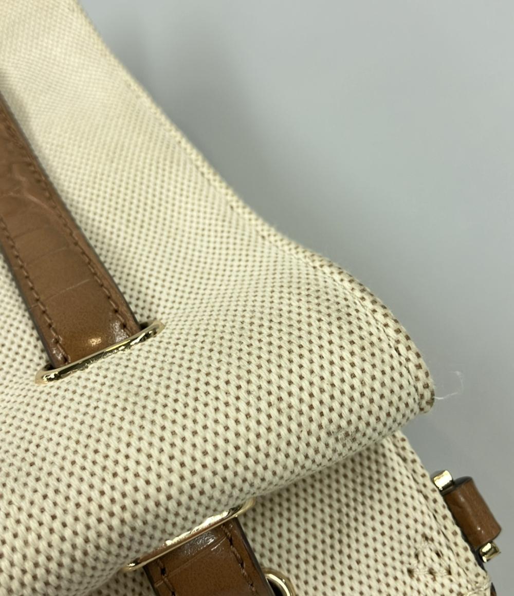 マイケルコース クロコ型押しレザーキャンバスミニショルダーバッグ 斜め掛け レディース MICHAEL KORS