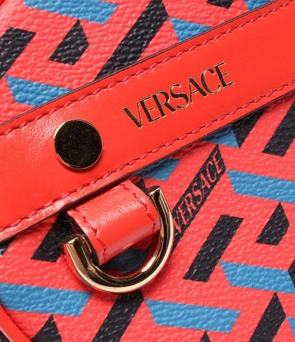 美品 ヴェルサーチ サークルポーチ ラ グレカ レディース VERSACE