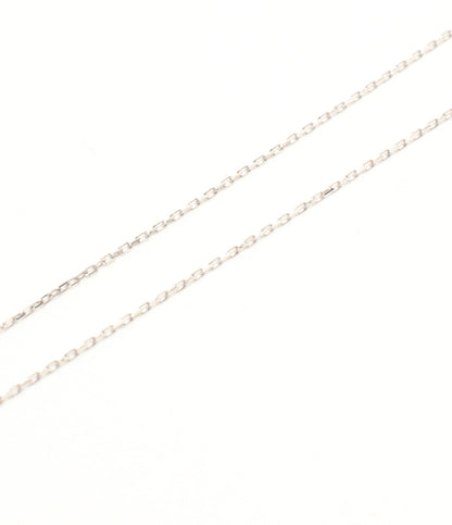 美品 ネックレス K10WG アレキサンドライト 0.02ct ダイヤ 0.01ct レディース