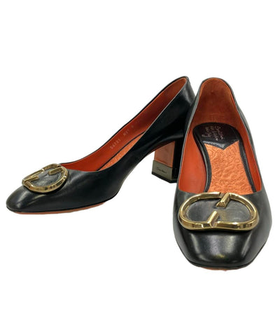 サントーニ チャンキーヒールパンプス 56731 レディース SIZE 371/2 (L) Santoni