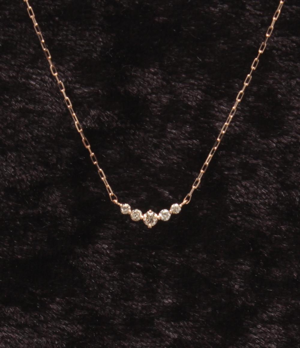 美品 ヨンドシー ネックレス K10 ダイヤ レディース 4℃