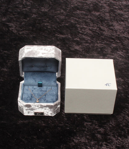 美品 4℃ ネックレス K10 ホワイトトパーズ ダイヤ レディース ヨンドシー