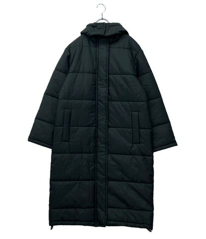 Burberrys 中綿ロングコート 内側ノバチェック フロントジップ マジックテープ フード付き レディース SIZE 9AR (M) バーバリーズ