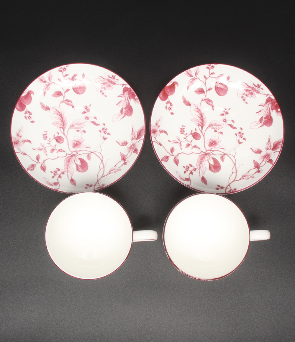 WEDGWOOD カップ＆ソーサー 2客セット ペア ワインプラム ウエッジウッド
